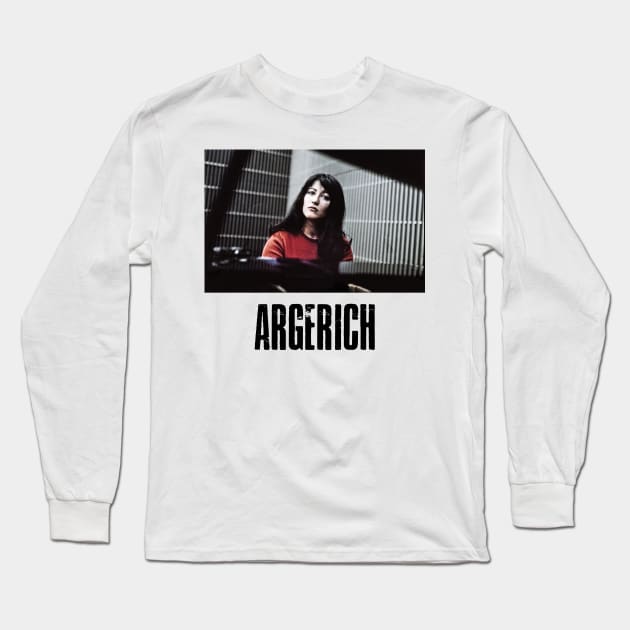 Martha Argerich Pianist Long Sleeve T-Shirt by vivalarevolucio